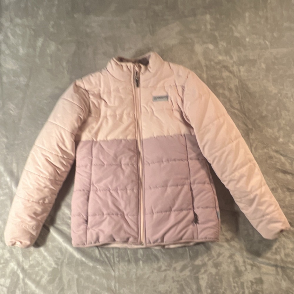 Magellan Outdoors Girls XL (16) Pink/Purple Colorblock Full Zip Puffer Jacket